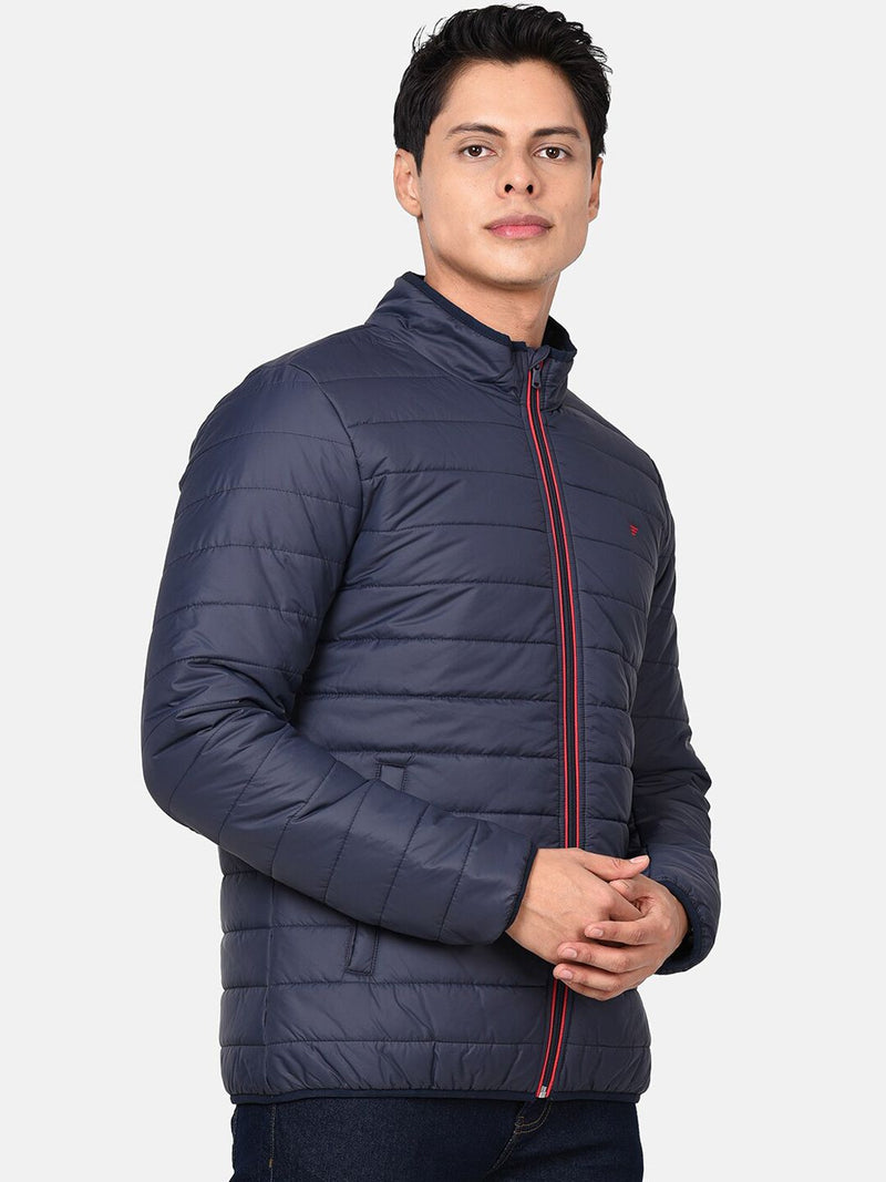 t-base Men Navy Blue Lightweight Puffer Jacket