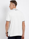 T-Base Men White Polo Collar T-Shirt