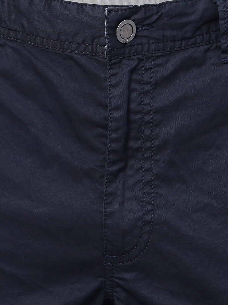 T-Base Men Navy Blue Cargos Trousers