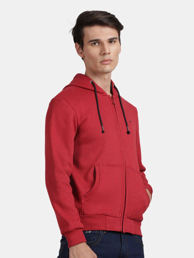 T-Base Hooded Front-Open Sweatshirt