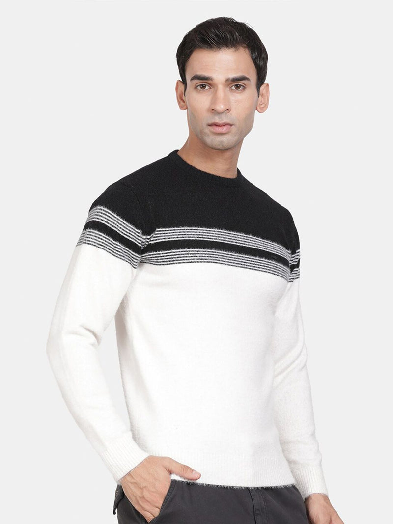 T-Base Colourblocked Round Neck Pullover