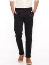 T-Base Men Black Tapered Fit Easy Wash Trousers