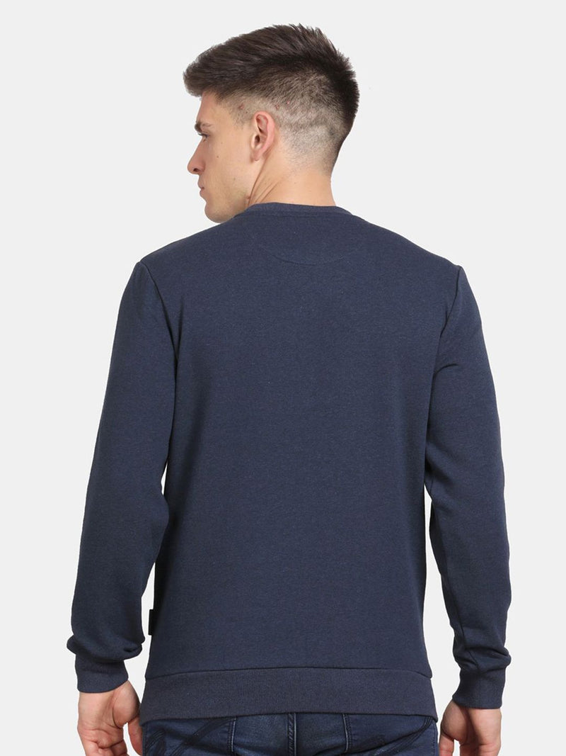 T-Base Men Round Neck Solid Sweatshirt