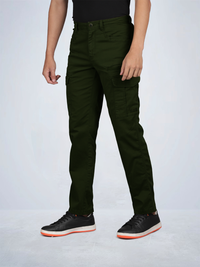 Solid Overdyed Cargo Pants