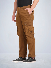 Solid Overdyed Cargo Pants