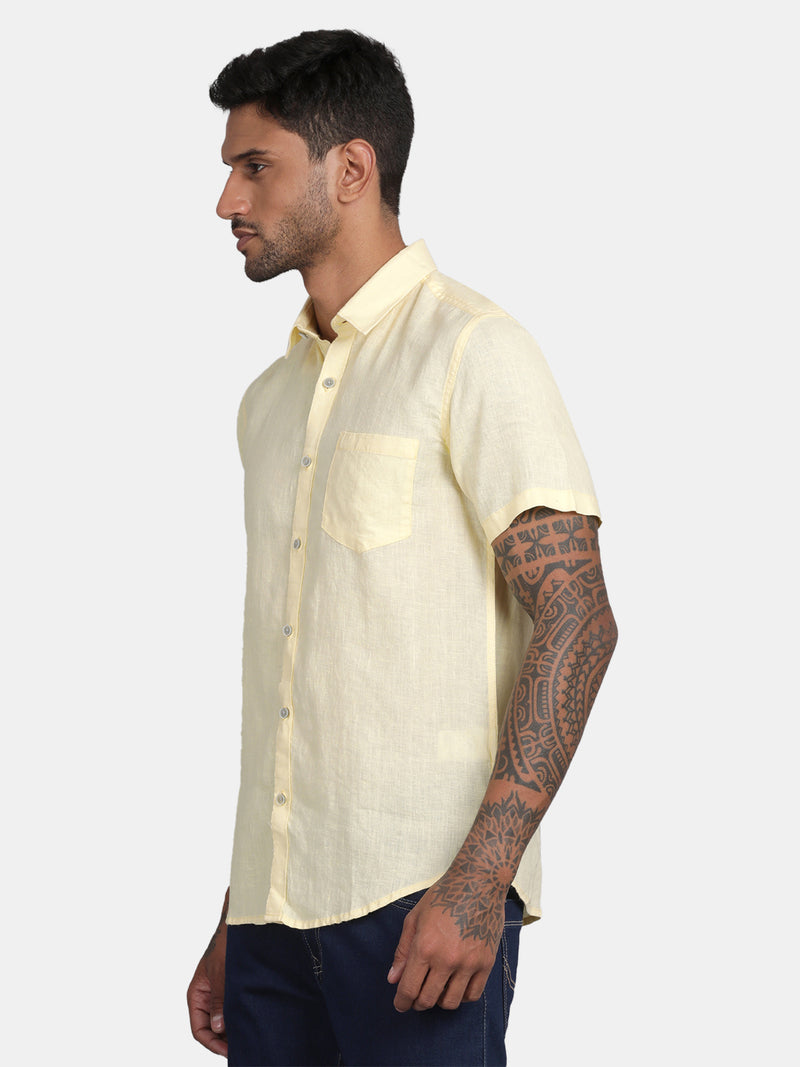 HALF SLEEVE PURE LINEN SHIRT