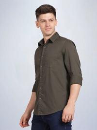 FULL SLEEVE FOREST NIGHT COTTON STRETCH SHIRT