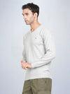 V Neck Lambswool Ice Blue Full Sleeve Pullover