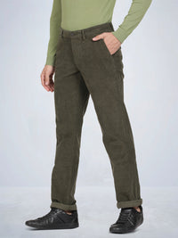 Lt Olive Corduroy Stretch Chino Pants