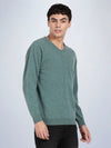 V Neck Lambswool Porcelain Full Sleeve Pullover