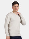 Crew Neck Moonbeam Melange Full Sleeve Pullover