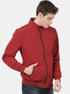 t-base Mock Collar Long Sleeves Lightweight Open Front Jacket