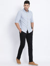 Black Cotton Twill Stretch Chino Pants