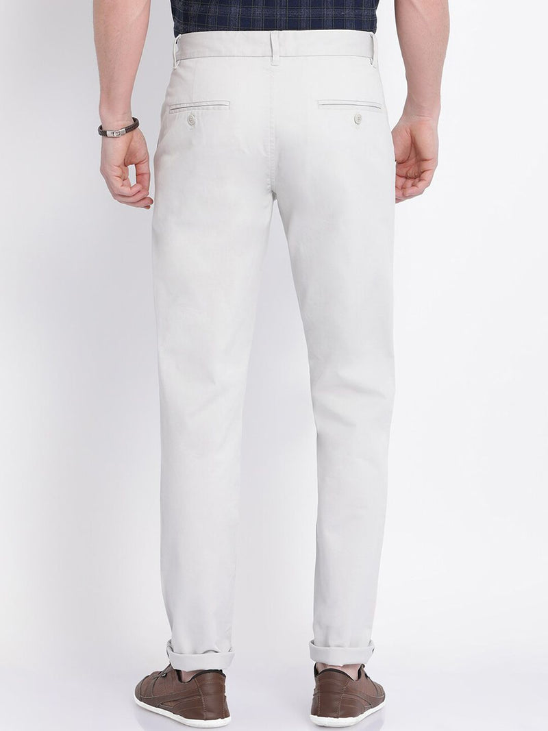 Cement Cotton Twill Stretch Chino Pants