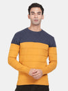 T-Base Colourblocked Long Sleeves Cotton Pullover