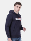 T-Base Men Navy Blue Printed Sweatshirt