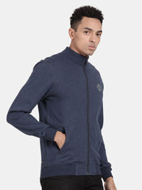 T-Base Mock Neck Front Open Sweatshirt