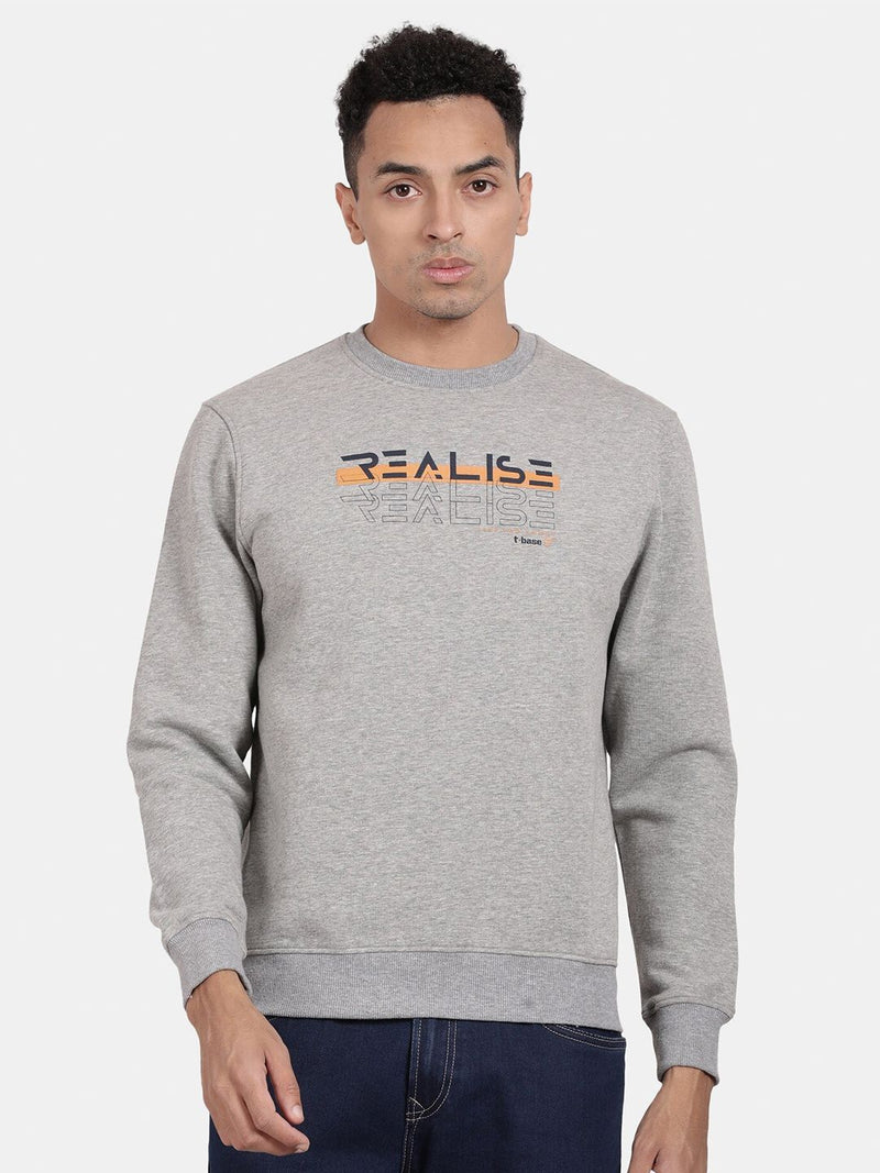 T-Base Typography Printed Pullover