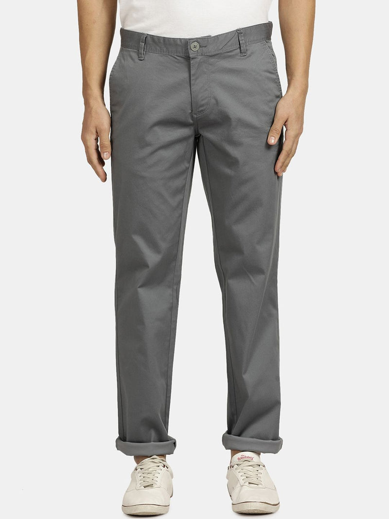 T-Base Men Mid Rise Chinos Trousers