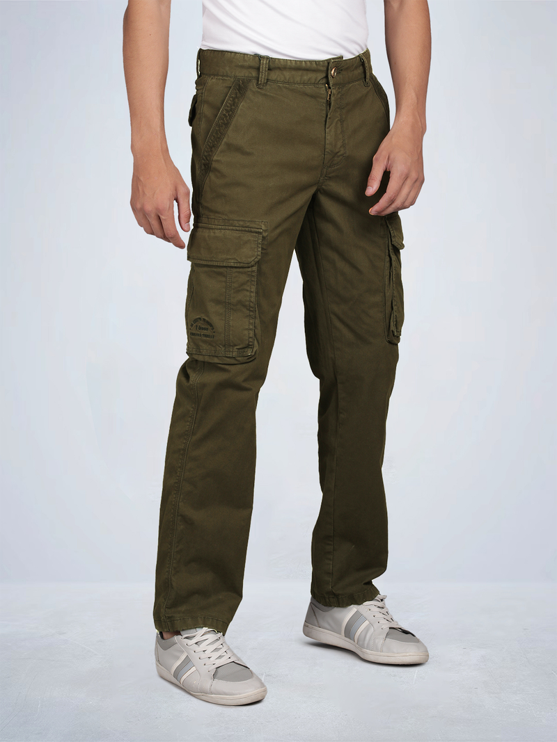 Solid Cargo Pants