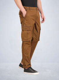 Solid Overdyed Cargo Pants