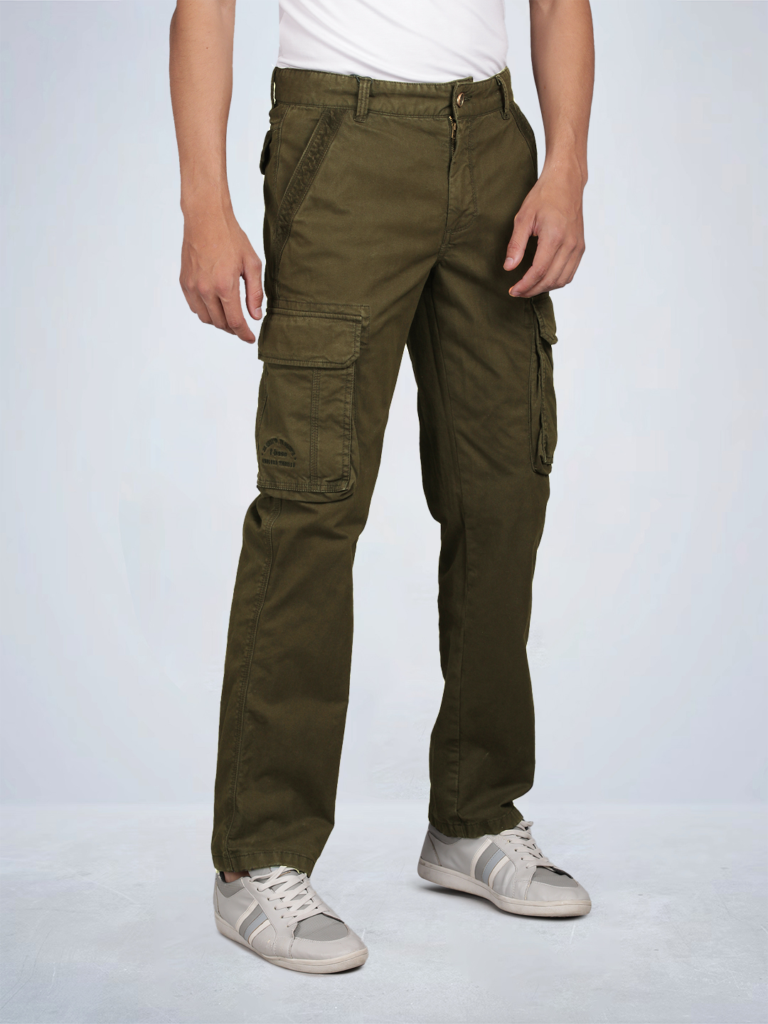SOLID OVERDYED CARGO PANTS
