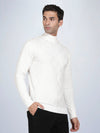 High Neck Broken White Full Sleeve Pullover