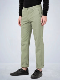 Kashmir Green Cotton Twill Stretch Chino Pants