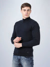 High Neck Navy Full Sleeve Pullover