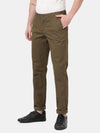 Dark Olive Cotton Twill Stretch Chino Pants