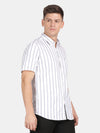 Half Sleeve White Striper Shirt