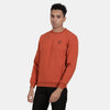 T-Base Round Neck Long Sleeves Ribbed Cotton Sweatshirt