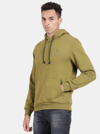 T-Base Kangaroo Pockets Ribbed Hooded Cotton Sweatshirt