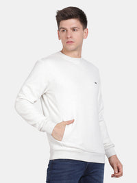 T-Base Men Solid Round Neck Sweatshirt