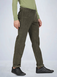 Lt Olive Corduroy Stretch Chino Pants