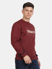 T-Base Men Typography Printed Sweatshirt