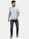 T-Base Men Polo Collar Applique T-Shirt