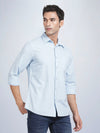 Full Sleeve Sky Blue Cotton Linen Shirt