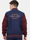 t-base Insulator Mock Collar Varsity Jacket