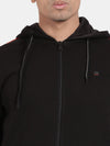 T-Base Hooded Front Open Sweatshirt