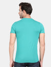 T-Base Men Green Printed T-Shirt