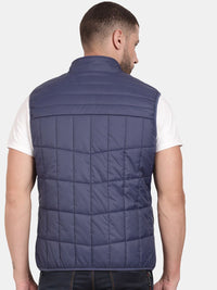 T-Base Sleeveless Puffer Jacket With Quilted Design And Polar Fleece Collar