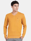 V Neck Spruce Yellow Full Sleeve Pullover