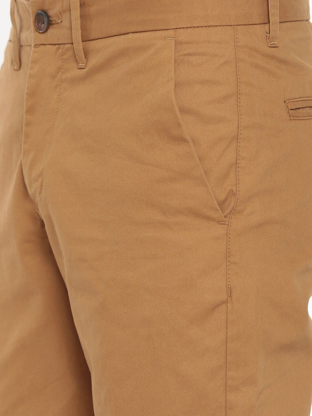 T-Base Men Brown Core Chinos Trousers