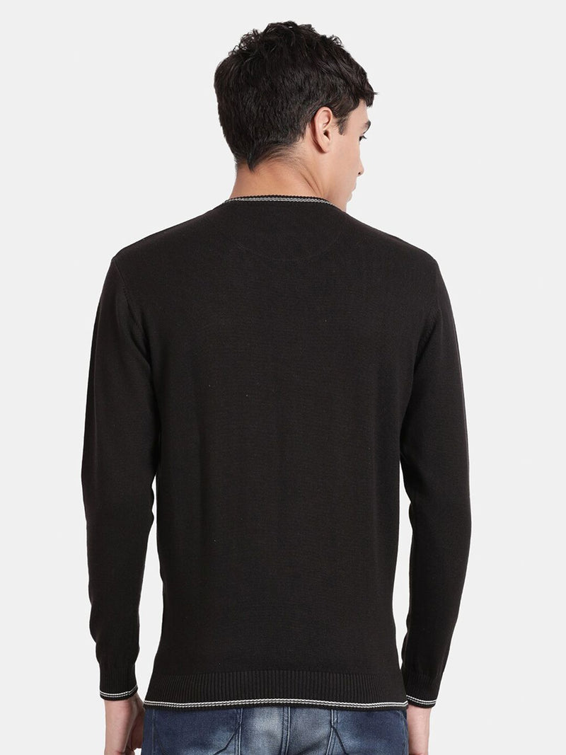 T-Base Round Neck Long Sleeves Cotton Pullover