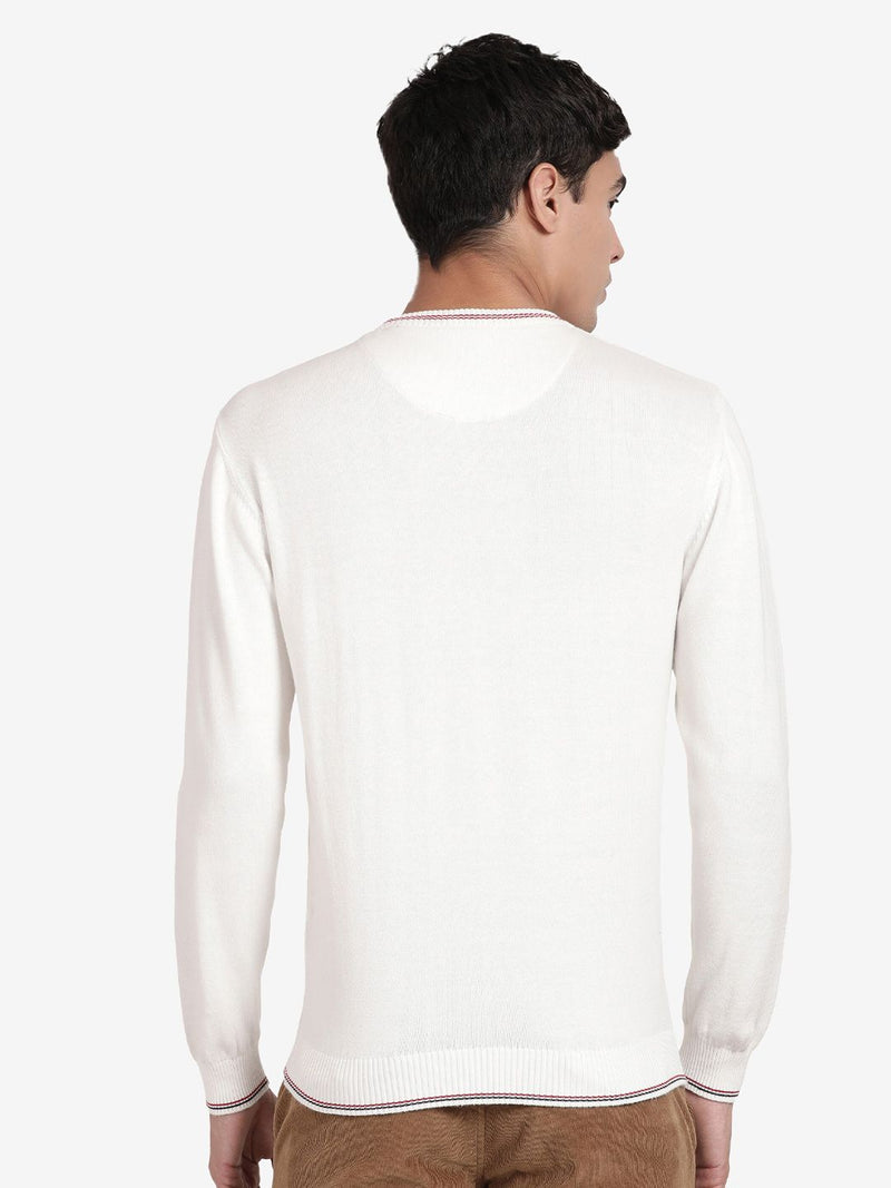 T-Base Round Neck Long Sleeves Cotton Pullover