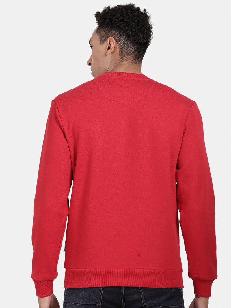 T-Base Round Neck Long Sleeves Cotton Ribbed Sweatshirt