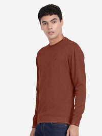 Crew Neck Rustic Melange Full Sleeve Pullover