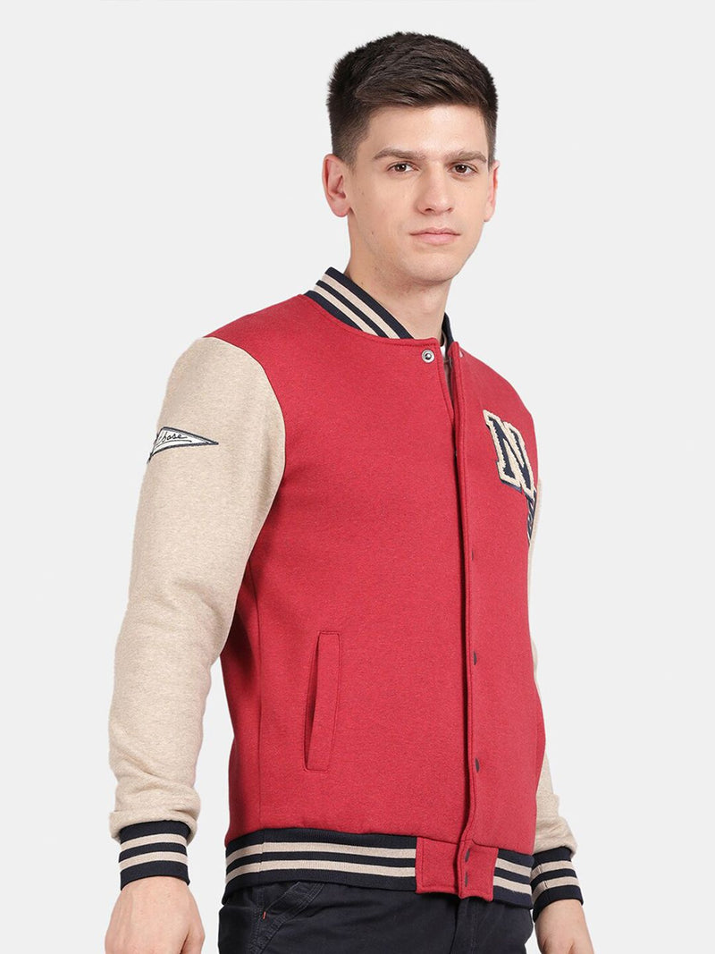 t-base Stand Collar Varsity Jacket