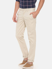 T-Base Men Cream-Coloured Core Chinos Trousers